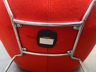 Lot 55 - Pair of Orangebox wingback lounge chairs on...