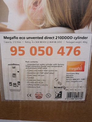 Lot 75 - Megaflo Eco unvented direct water cylinder