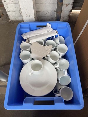 Lot 76 - 2 boxes of various white crockery