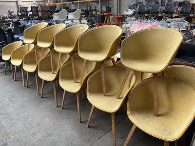 Lot 83 - 18 Hay wooden frame and black plastic and...
