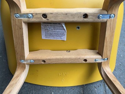 Lot 83 - 18 Hay wooden frame and black plastic and...