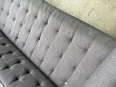 Lot 86 - Ikea 3-seater low settee in grey - 220cm wide