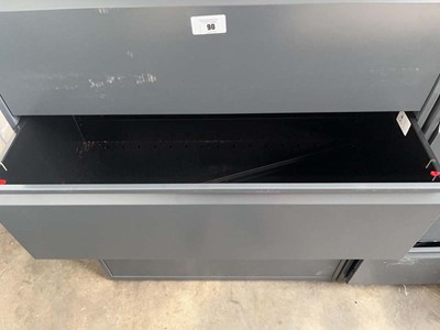 Lot 90 - 4 drawer lateral filing cabinet in grey -...