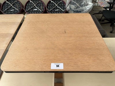 Lot 94 - Pair of B&B Italia metal frame beech top...