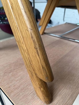 Lot 95 - 2 Bentwood stacking chairs plus a cream...