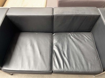 Lot 96 - After Le Corbusier, three LC-2 style 2-seater...