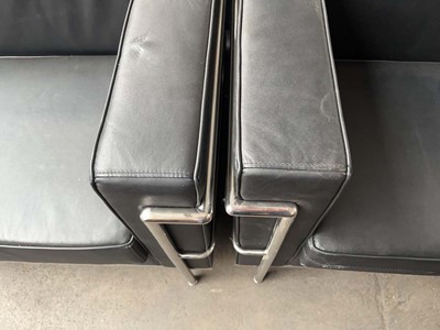 Lot 96 - After Le Corbusier, three LC-2 style 2-seater...