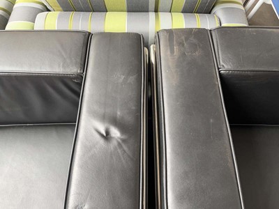 Lot 96 - After Le Corbusier, three LC-2 style 2-seater...