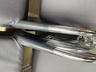 Lot 97 - 8 Vitra 'Visavis' stacking chairs with chrome...