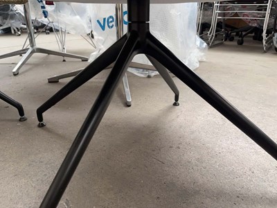 Lot 100 - Pair of Arper static swivel chairs in a heavy...