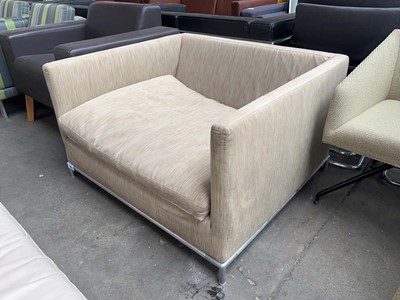 Lot 101 - B&B Italia 'George' low armchair in a brown...