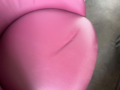 Lot 105 - 9 Boss 'Chill' side chairs with maroon leather...