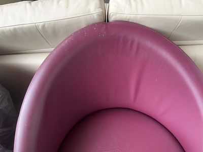 Lot 105 - 9 Boss 'Chill' side chairs with maroon leather...