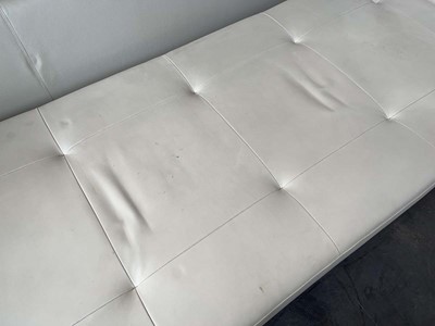 Lot 107 - Pair of Davison Highley low daybeds in cream...