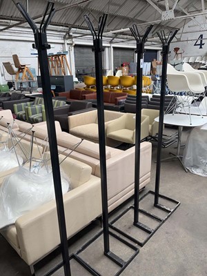Lot 110 - 4 Techo black hat and coat stands