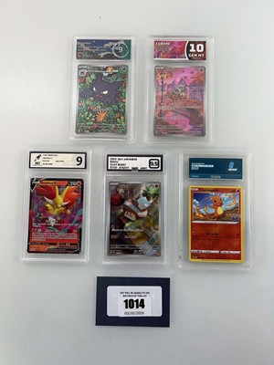 Lot 1014 - (5) Various Graded Pokémon Cards by Aura...