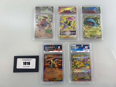 Lot 1016 - (5) Various Graded Pokémon Cards by ACE...