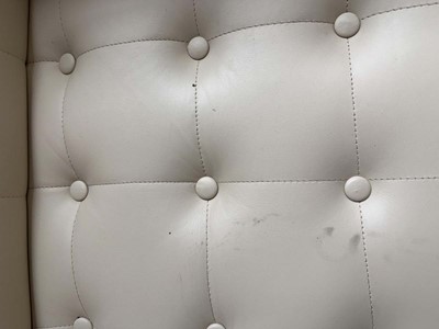 Lot 111 - 4 Loft low armchairs in cream leather with...