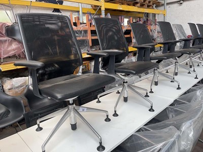 Lot 122 - 4 Vitra 'Meda' static office chairs with arms,...