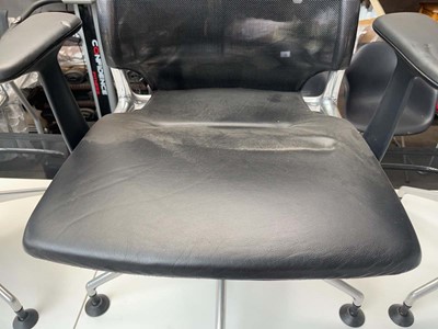 Lot 122 - 4 Vitra 'Meda' static office chairs with arms,...