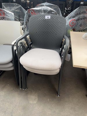 Lot 135 - 4 Herman Miller 'Keyn' stacking chairs with...