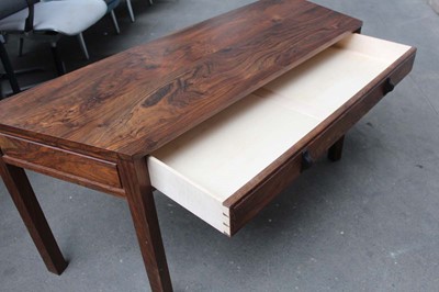 Lot 10 - Pair of walnut executive armchairs designed...