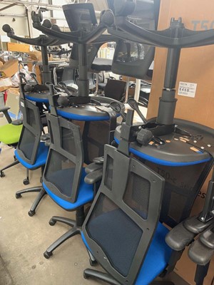 Lot 145 - 6 Torasen office chairs with arms, black mesh...