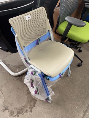 Lot 146 - 2 'Mia' stacking chairs - one in blue, one in...