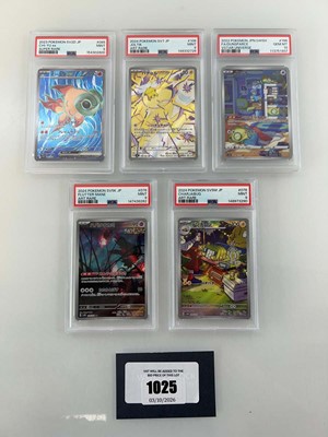 Lot 1025 - (5) Graded Japanese Pokémon Cards by PSA...