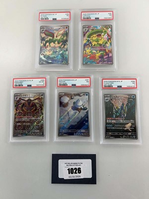Lot 1026 - (5) Graded Japanese Pokémon Cards by PSA...