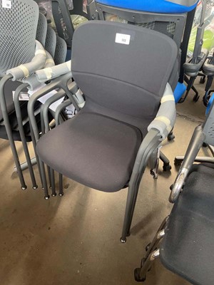 Lot 149 - 3 Herman Miller 'Keyn' stacking chairs in...