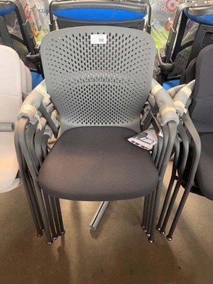 Lot 150 - 4 Herman Miller 'Keyn' stacking chairs with...