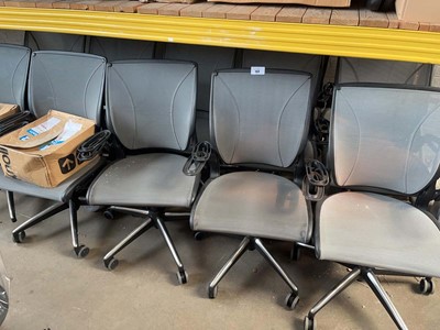 Lot 153 - 15 Humanscale office chairs with arms with...