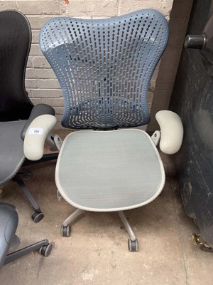 Lot 209 - Herman Miller Mirra office chair with blue...