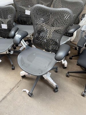 Lot 218 - Herman Miller Mirra office chair with charcoal...