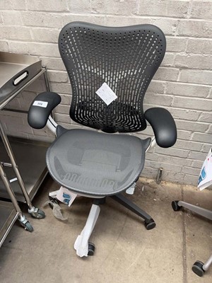 Lot 223 - Herman Miller Mirra office chair with charcoal...