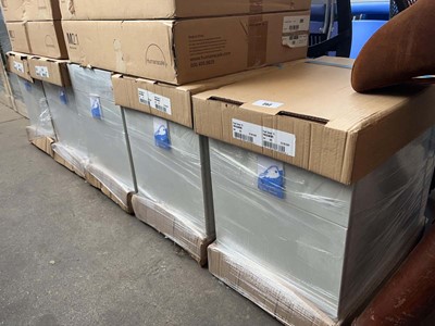 Lot 252 - 5 3-drawer metal pedestals