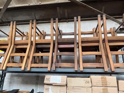 Lot 267 - 12x pine dining chairs