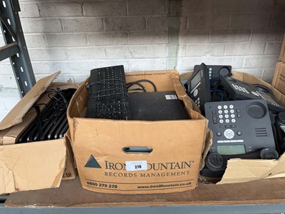 Lot 270 - 3 Boxes of assorted IT and telephone equipment