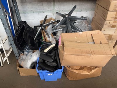 Lot 271 - Half a bay of various chair parts and spares...