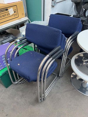 Lot 286 - 6 Vitra 'Visavis' cantilever stacking chairs...