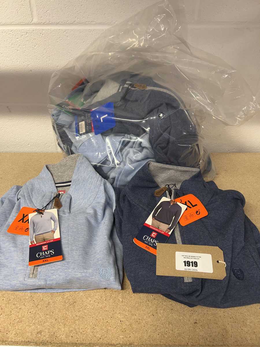 Lot Approx. 10 men's Chaps 1/4 zip pullovers