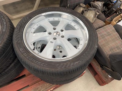 Lot 4371 - Four Calibre alloy wheels plus tyres size...