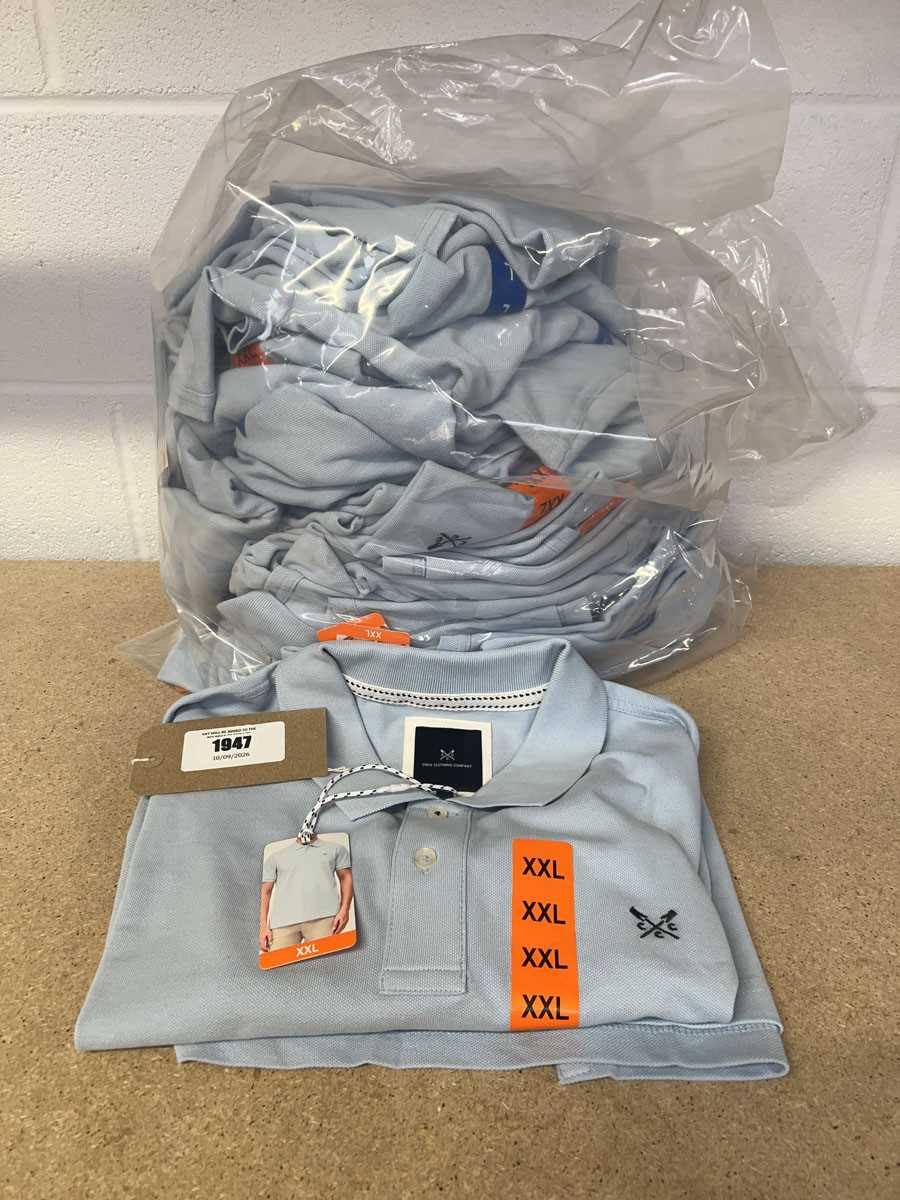Lot Approx. 20 men's Crew Clothing Company polo tops