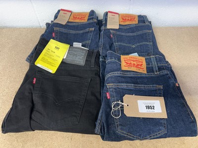 Lot x4 pairs of Levi's jeans - sizes 34x30, 32x32,...