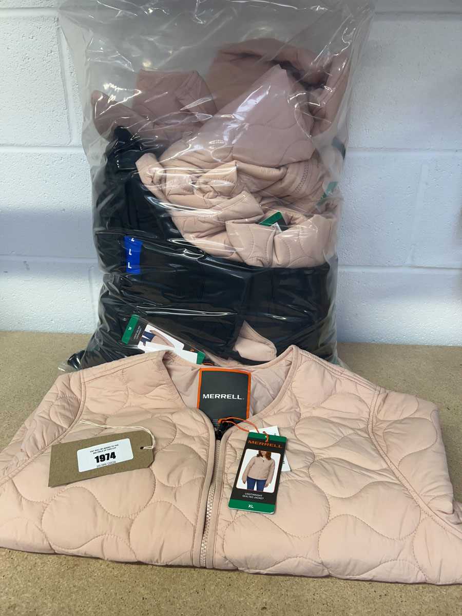 Lot Approx. 10 Merrell lightweight quilted jackets