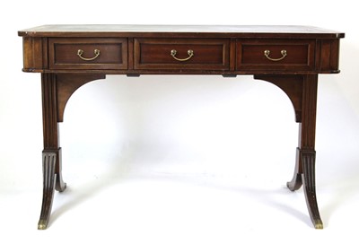 Lot 6 - A reproduction Italian mahogany and tooled...