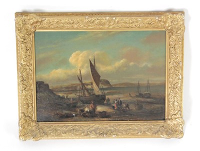 Lot 48 - 19th Century School, Beached ships surrounded...