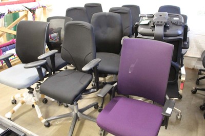 Lot 326 - 12 assorted office chairs plus 1 part chairs...