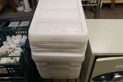 Lot 336 - Stack of Ikea storage boxes and lids